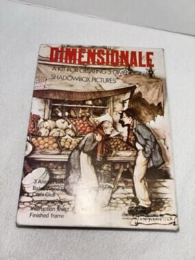 Vtg DIMENSIONALE 3D Shadow Box The Card Game Kit Anton Pleck 1971 Unused NOS